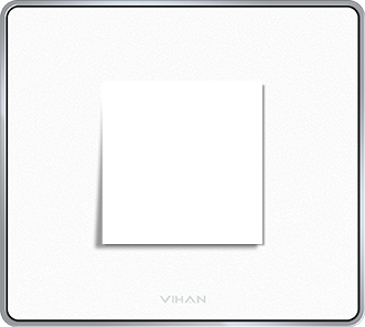 Frinton Glossy With Steel Frame Moon White plate