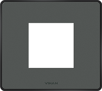 Frinton Metallic With Velvet Black Frame Slatey plate