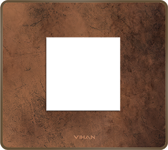 Frinton Wood With Copper Frame Golden Oak plate