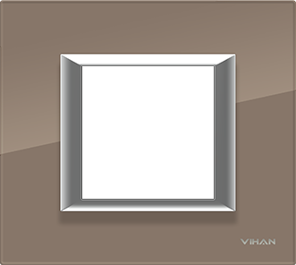 Realone Premium Real Glass Coffe Brown Plate