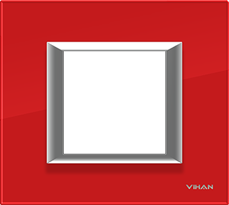 Realone Premium Real Glass Farari Red Plate