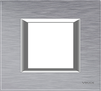 Realone Premium Real Metal Silver Brush Line Plate