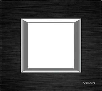 Realone Premium Real Metal Black Brush Line Plate