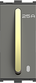 F-31 25A 1 Way Switch with Indicator (# with Gold Knob Available in Moon White, Velvet Black and Silver Graphite)
