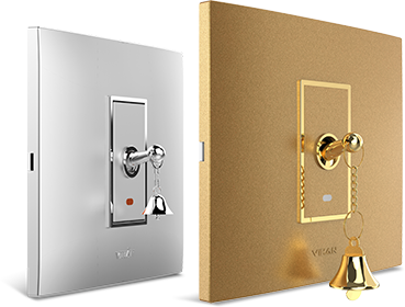 Vintage Classic Bell Push Mateless with Indicator, Plate & Base (Gold & Silver)