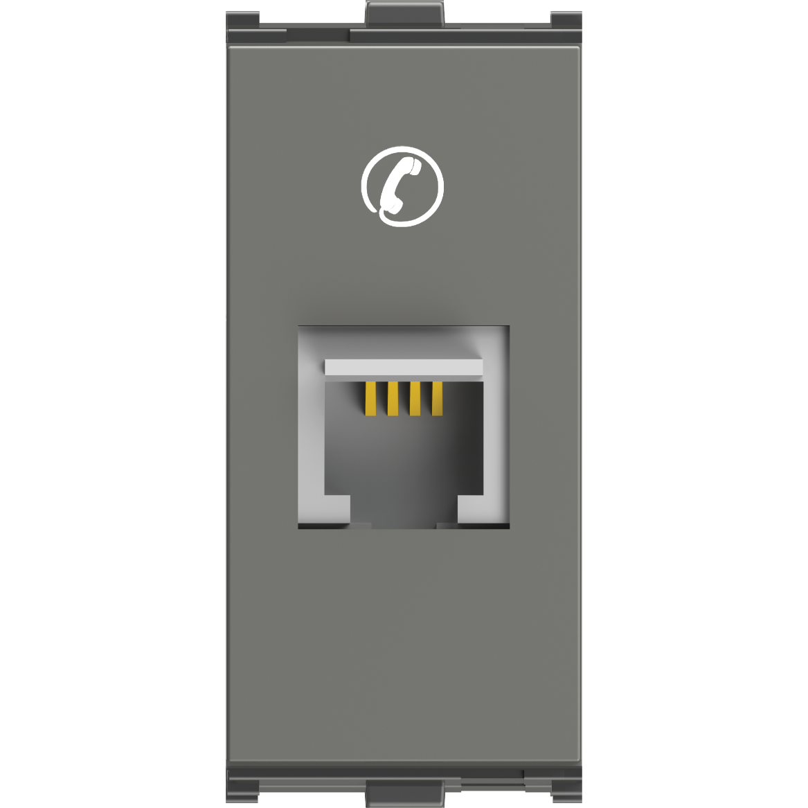 RJ- 11 Single Telephone Jack with Shutter