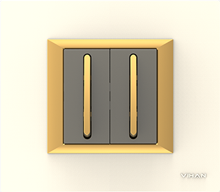 Moon White (with gold frame)