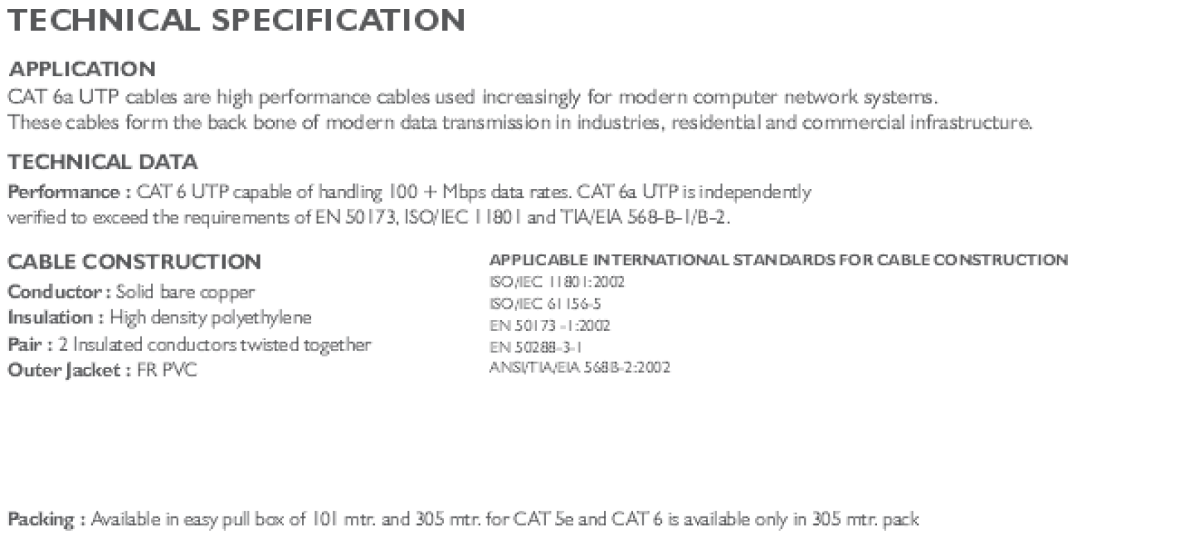 Specification - Triguard